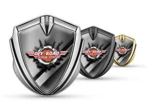 Domed Emblem Badge Racing Look Glossy 